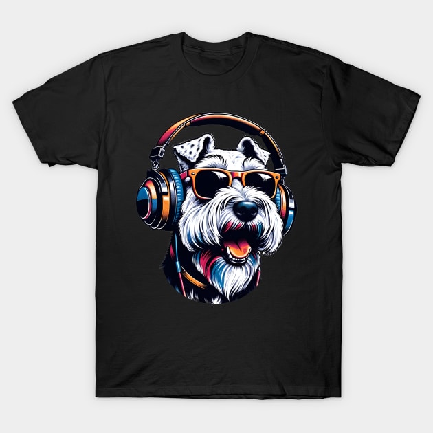 Smiling Sealyham Terrier DJ Enjoys Grooves in Japanese Art T-Shirt by ArtRUs